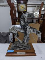 A pewter model made by Chilmark U.S.A dated 1985, titled 'End Of The Trail' inspired by James