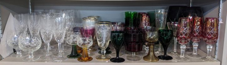 Mixed glassware to include Tudor crystal glasses and others Location: If there is no condition