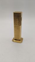 A Dunhill gilt tallboy table lighter Location: If there is no condition report shown, please request