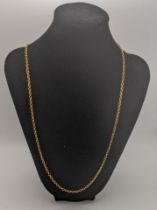A 18ct gold chain necklace 64cm L, 7.3g Location: