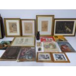 A collection of Louis Wain cat illustrated pictures and ephemera to include early 20th century