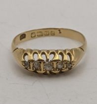 An 18ct gold ring set with diamonds 2.3g Location: If there is no condition report shown, please