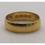A 22ct gold wedding band, 4.4g Location: If there is no condition report shown, please request