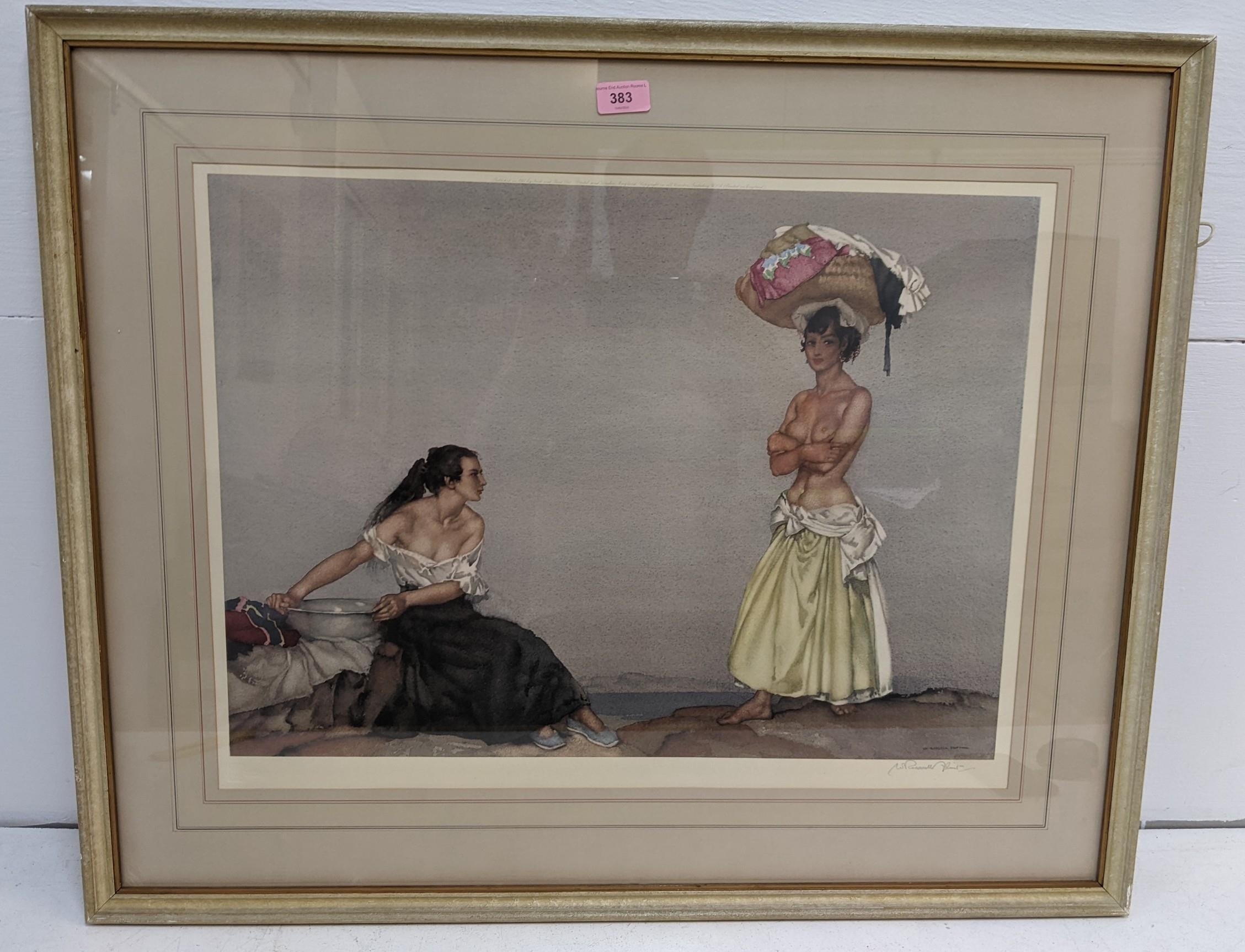 William Russell Flint - Rosa and Marissa print signed in pencil , 44cm x 60cm Location:G If there is