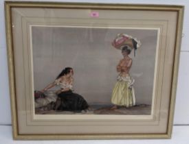 William Russell Flint - Rosa and Marissa print signed in pencil , 44cm x 60cm Location:G If there is