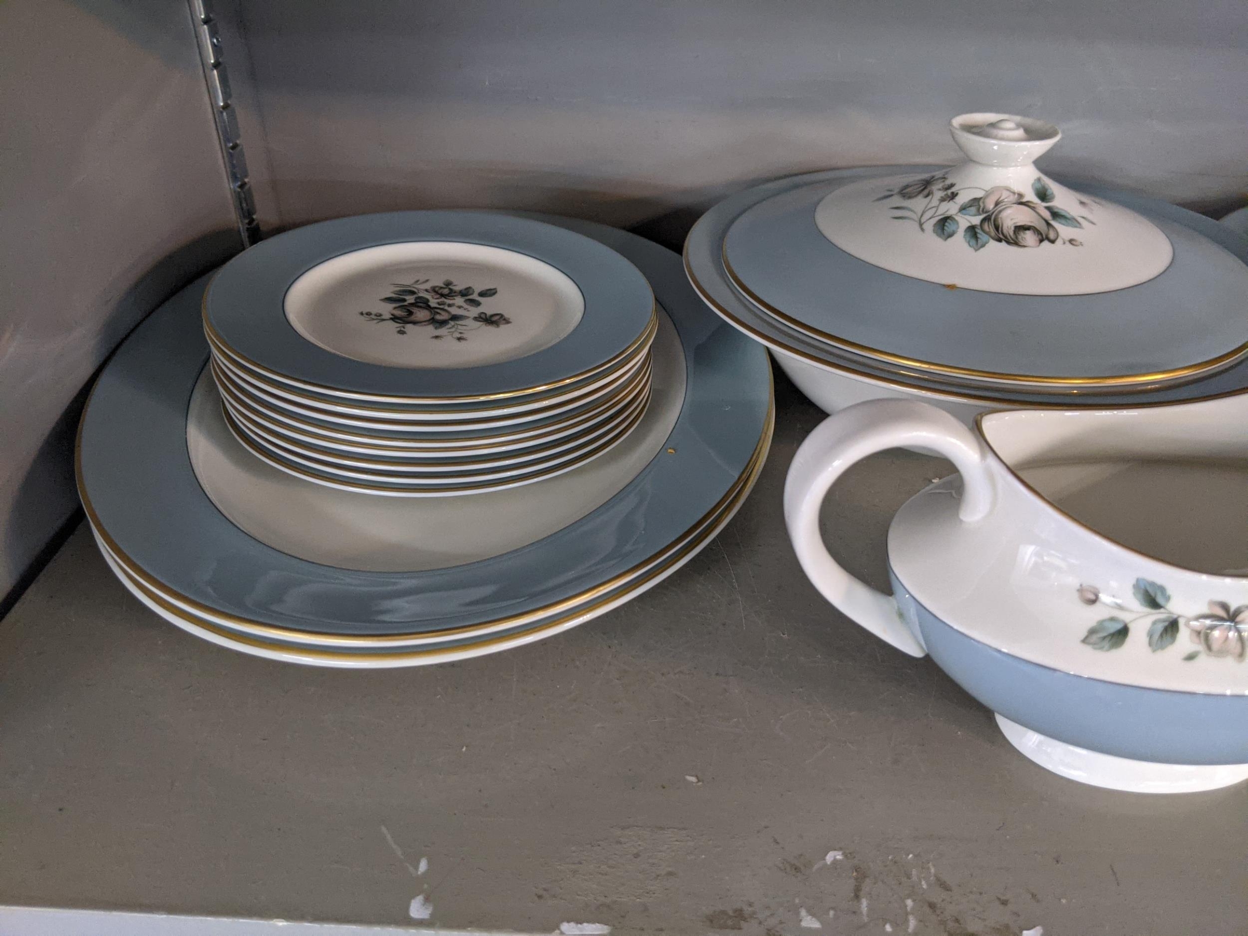 A Royal Doulton dinner service 'Rose Elegans' pattern comprising of dinner plates, two lidded - Image 2 of 5