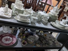 A Johnson brothers eternal low dinner service comprising approx 65 pieces, along with mixed ceramics