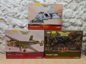 Three Corgi models of planes from ' The aviation Archive' to include panavia Tornado GR. 4A No. 13