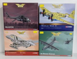 Four Corgi 'The Aviation Archive' diecast scale models to include A McDonnell F-4J (UK) Phantom F.