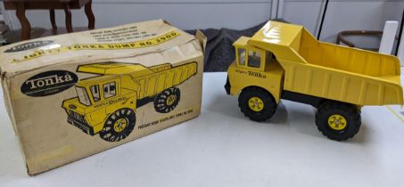 A Mighty Tonka car carrier boxed No.3990 and a Mighty Tonka Dump No.3900 with original box Location: