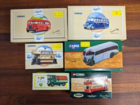 Corgi models to include Grey Green AEC Regal, The Granville Tours Bedford Coach, The AEC Regal