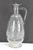 A Victorian silver claret jug by John Grinsell & Sons, hallmarked Birmingham 1877, the silver top of