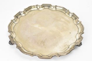 A George V silver salver, by S Blanckensee & Son Ltd, hallmarked Chester 1926, having a