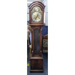 A modern mahogany longcase grandmother clock, marked 'Tempus Fugit' and 'James Stewart Armagh'