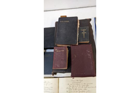 A collection of vintage books and albums to include a collection of bibles and prayer books, an - Image 2 of 9