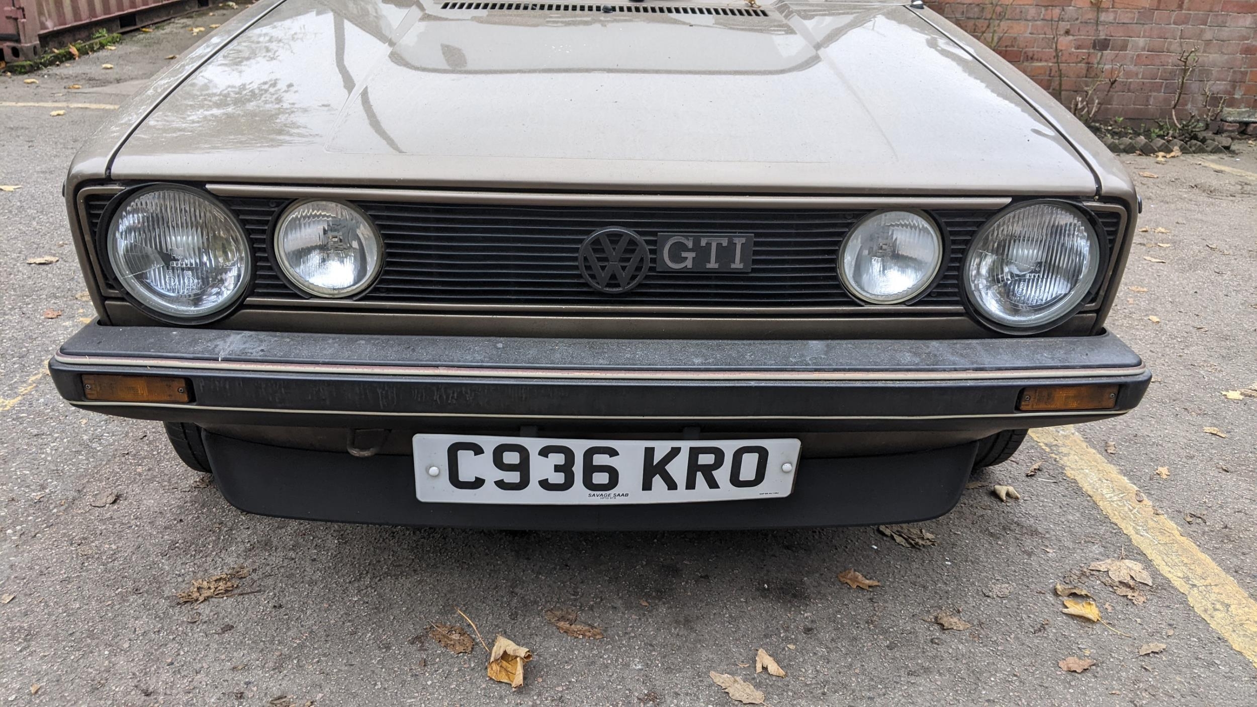 A 1985 Volkswagen Golf MKI GTI Cabriolet - C936 KRO, gold colour 1781cc three door petrol, 168,327 - Image 3 of 20