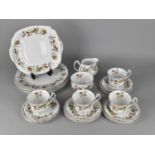 A Royal Adderley Beechwood Tea Set to Comprise Four Cups, Milk Jug, Sugar Bowl, Five Saucers, Six