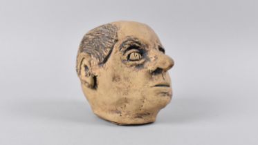 A Studio Pottery Study of a Head, 12cms High