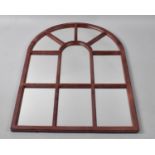 An Arched Panelled Mirror, 73cms Wide