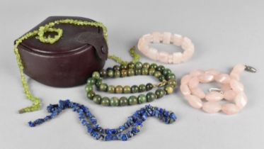 A Collection of Various Stone Beaded Jewellery to comprise Lapis Lazuli Chip Necklace (Barrel