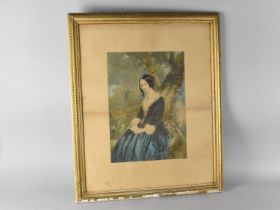 A Framed and Glazed George Baxter Print, Day Before Marriage, After Salley Corbeaux, Subject 27x37.