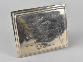 An Early 20th Century Indian Silver Plated Souvenir Cigarette Case, 8.5x10cms