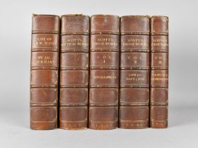 Three Leather Bound Volumes, The Miscellaneous Prose Works of Sir Walter Scott Published by Robert