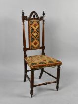 A Victorian Mahogany Framed Tapestry Backed and Seated Child's Chair