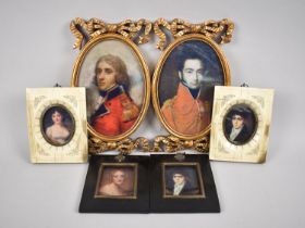 A Collection of Various Reproduction Portrait Miniatures