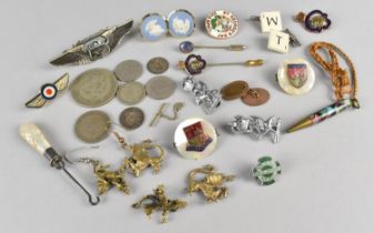 A Collection of Various Items to comprise Jasperware Cufflinks, Mother of Pearl Lapel Badge, Various