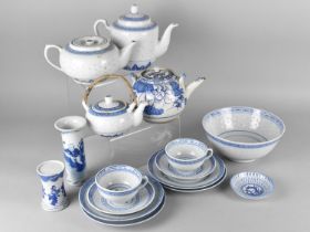 A Collection of Various Chinese Blue and White Porcelain to comprise Speckled Rice Part Service to