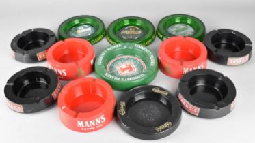 A Collection of Various Advertising Ashtrays for Manns Brown Ale, Banks, Tenant's Etc