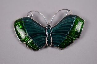 A Silver and Enamel Brooch in the Form of a Butterfly