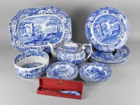 A Collection of Various Spode Italian Pattern China to comprise Platter, Teapot, Bowls, Plates Etc