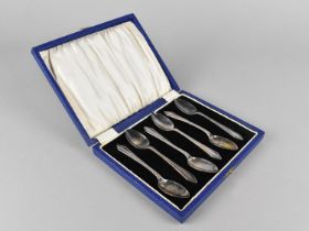 A Cased Set of Silver Teaspoons, Birmingham Hallmark