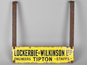 An Enamel Sign for Lockerbie and Wilkinson Ltd Engineers, Tipton, Staffordshire, 38cms Wide