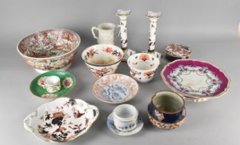 A Collection of Various 18th, 19th and 20th Century Ceramics to comprise Newhall Famille Rose