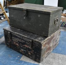 Two Vintage Ammunition/Tool Boxes, 56x67cms Wide