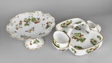 A Hammersley Strawberry Ripe Pattern Strawberry Set Together with a Coalport Strawberry Tazza