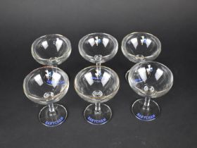 A Set of Six Babycham Glasses