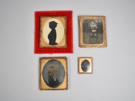 A Collection of Various Gilt Metal Framed Daguerreotypes together with a Framed 19th Century