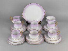 A Royal Albert 'Rainbow' Pattern Tea Set to Comprise Six Cups, Six Saucers, Six Side Plates, Cake