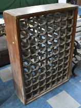 A Vintage 70 Bottle Wine Rack, 75cms Wide and 154cms High