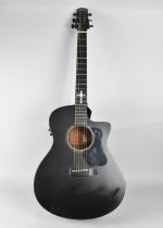 A Walden G570CEB Gothic Limited Edition Electro Acoustic Guitar with Carry Bag