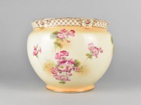 A Blush Ivory Style Decorated Jardiniere