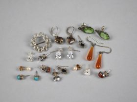 A Collection of Various Silver and Other Earring