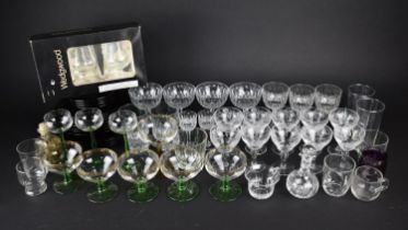 A Collection of Various Cut and Moulded Glassware to Include Early 20th Century Cut Glass Drinking