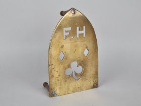 A WWI Trench Art Bronze Metal Trivet Stand with Pierced Decoration Incorporating Clover, Diamonds
