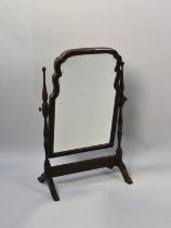 A Late Victorian Mahogany Framed Swing Dressing Table Mirror, 61cms High, Spindle Supports