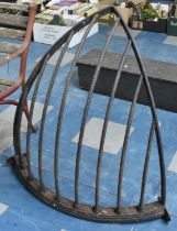 A 19th Century Cast Iron Corner Stable Hay Rack, 90cms Wide